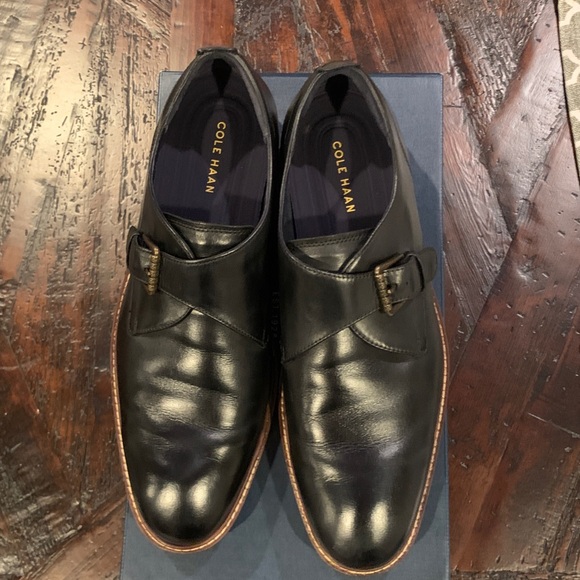 Cole Haan Other - Cole Haan Black Leather Monk Strap Derbys